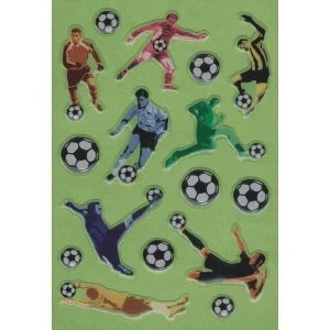 Afbeelding van 10x Herma Stickers footballer in actie, stone