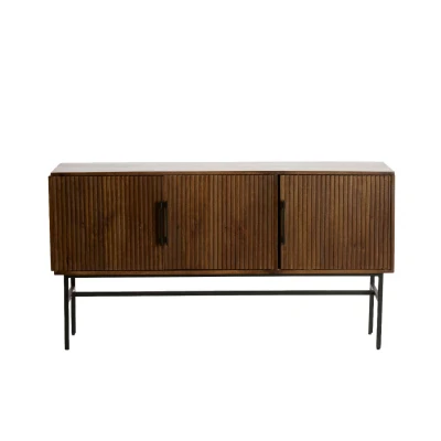 Afbeelding van Light &amp; Living Abage wandkast 150x40x80 cm hout donkerbruin Metaal