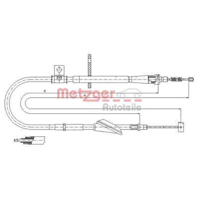 Afbeelding van METZGER 11.5741 Handremkabel Rechts achter 1498/1285mm COFLE