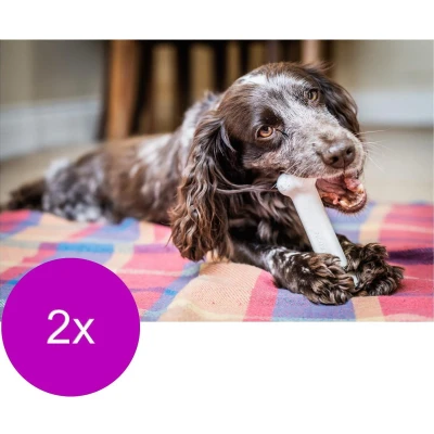 Afbeelding van Nylabone Durachew Bone Wolf M Hondenspeelgoed 2 x Wit