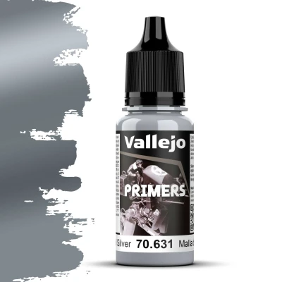 Afbeelding van Vallejo 70631 Chainmail Silver Primer Acryl 18ml Verf flesje