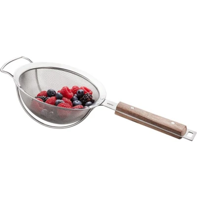 Afbeelding van Zeef, Klein, 16 cm, RVS, Walnoothout GEFU PASSO