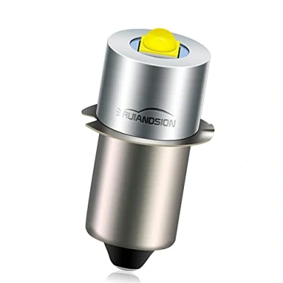 Afbeelding van Ruiandsion Upgrade LED Zaklamp Gloeilamp 6 24V P13.5S Lamp 6V 9V 12V 18V 19.2V Vervanging voor Ryobi Milwaukee DEWALT Lantaarn Werk Licht Maglit Lampen, Niet Polariteit (Pack van 1)