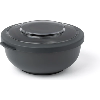 Afbeelding van Amuse Tylla Charcoal Life Bowl Lunchbox Verhouddoos met Tritan Deksel Perfect afsluitbaar Vaatwas, magnetron, en diepvriesbestendig Zwart 1000 ml