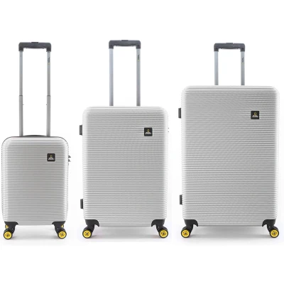 Afbeelding van National Geographic Kofferset 3 Delig Reiskoffer Set Harde Trolleyset Abroad Zilver