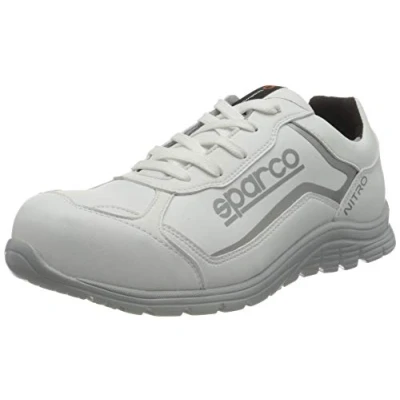 Afbeelding van Sparco Teamwork Scarpa Antinfortunistica Da Lavoro Bassa per UOMO E Donna Nitro S3 SRC, brandwerende laarzen, uniseks, volwassenen, wit/wit, 38 EU, Meerkleurig, 42/50 EU
