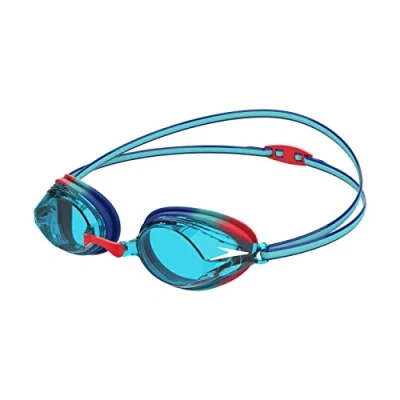 Afbeelding van Speedo Unisex Volwassen Junior Vengeance Zwembril, Tegel/Mooi Blauw/Lava Rood/Blauw, One Size