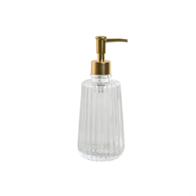 Afbeelding van Zeepdispenser Home ESPRIT Transparant Gouden Aluminium Kristal ABS 8 x 20,5 cm