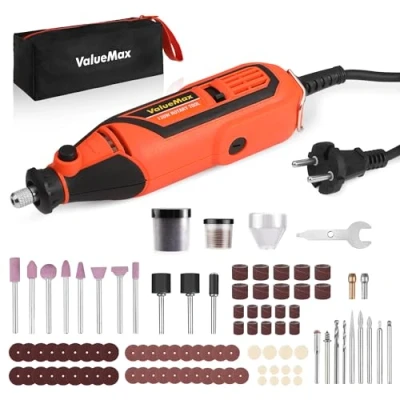 Afbeelding van ValueMax Mini Multifunctioneel Gereedschap 130W, Rotatiegereedschap met 120 Accessoires, 5 Variabele Snelheidsinstellingen 35000 tpm, voor Slijpen, Snijden, Boren, Polijsten