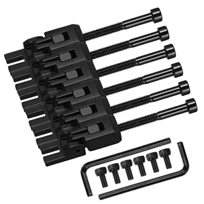 Afbeelding van Set van 6 dubbele locking systyem Locked zadels voor Gitaar Tremolo Bridge met snoer Lock schroeven