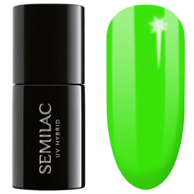 Afbeelding van Semilac UV nagellak Hybrid 447 Loco Lime 7 ml collectie Neonz
