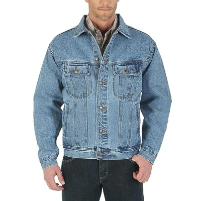 Afbeelding van Wrangler rugged Wear Jeansjack voor heren, ongevoerd, Unlined denim jas, vintage indigo, XL tall
