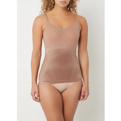 Afbeelding van SPANX dames Thinstincts corrigerende naadloze tanktop in de kleur Lichtbruin, maat: L