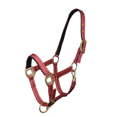 Afbeelding van MHS Halster &quot;Chique&quot; Cob Bordeaux Goud