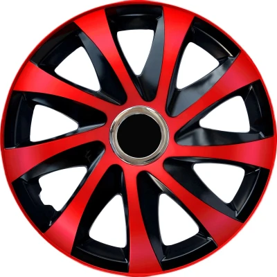 Afbeelding van NRM DRIFT Extra wieldoppen 16&quot; Set van 4 stuks Rood / Zwart