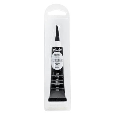 Afbeelding van PEBEO 390100 Vitrail glasverf contourpasta 20 ml tube blisterverpakking, zwart