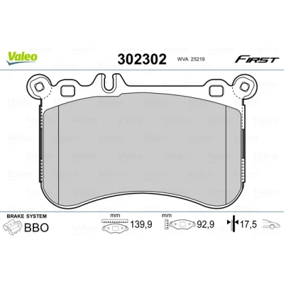 Afbeelding van Valeo Remblokset 302302