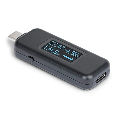 Afbeelding van StarTech.com USB C Power Tester, digitale multimeter, bidirectionele spanning en stroommeter, 240W PD EPR, kabel/poort tester