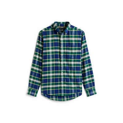 Afbeelding van Tommy Hilfiger Overhemd Ornamental green check, Heren, Maat: Medium, check