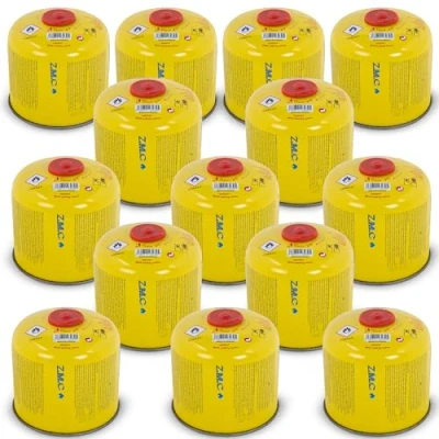 Afbeelding van Z.M.C 14 x gaspatronen 300 g, propaan/butaangas 600 ml, gaspatroon EN417 euroschroefdraadaansluiting, schroefpatroon voor gasfornuis, gasbrander, onkruidbrander, universele drukgasbus met