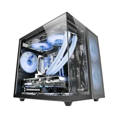 Afbeelding van Mars Gaming MC NOVAM Mini Tower Tempered Glass Zwart