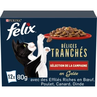 Afbeelding van Felix Heerlijke Plakjes in Gelei Selectie Farm 12 x 80 gr