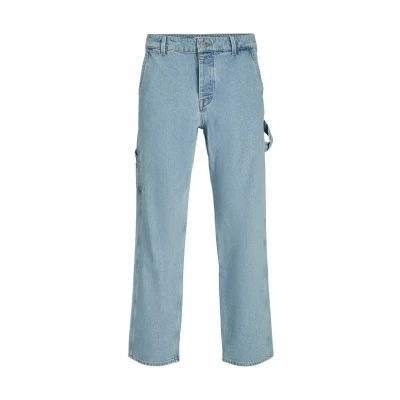 Afbeelding van Jack &amp; Jones Eddie Wijde jeans Blue denim, Heren, Maat: 27x30, denim