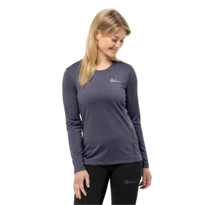 Afbeelding van Jack Wolfskin Dames Sky Thermal L/S W wandelshirt, Grafiet, XS