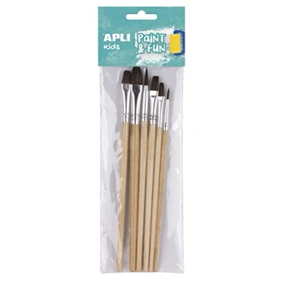 Afbeelding van APLI Kids 17463 Diverse houten borstels 6 u.