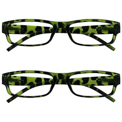 Afbeelding van Leesbril Groene Schildpad Lichtgewicht Comfortabel Lezers Waarde 2 Stuks Mannen Vrouwen RR32 6 +3,50