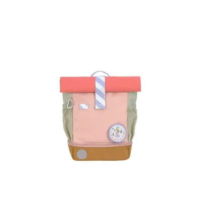Afbeelding van LÄSSIG Kleuterschoolrugzak, roltop met borstriem, waterafstotend, 11 liter/mini rolltop rugzak Sunny Explorer Rose/pink