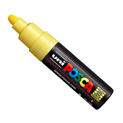 Afbeelding van Uni POSCA PC 7M Paint Marker Art Pennen Grote Bullet Penpunt 4,5 5,5mm 15 Kleuren Nieuw voor 2017 Geel