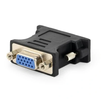 Afbeelding van Gembird A DVI VGA BK kabeladapter/verloopstukje 15 pin Zwart, Metallic