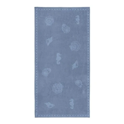 Afbeelding van Strandlaken Seahorse Shells Jeans