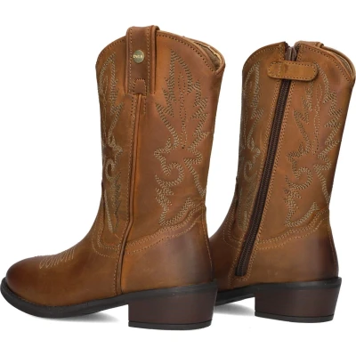 Afbeelding van Develab 44374 Laarzen Leer Meisjes Cognac Maat 37