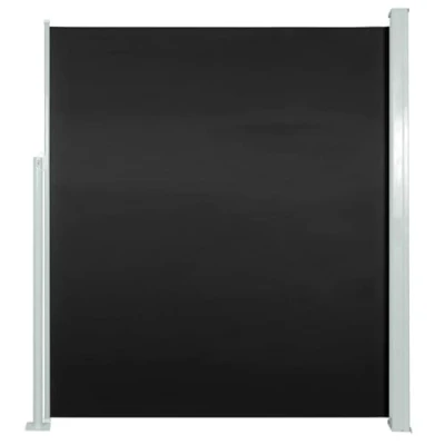Afbeelding van Windscherm uittrekbaar 140x300 cm zwart
