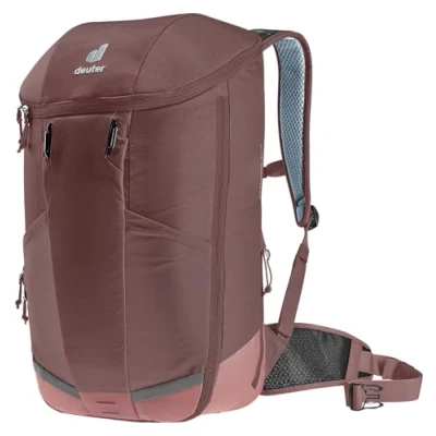 Afbeelding van deuter rotsoord 25+5 fietsrugzak, raisin caspia, L, Minimalistisch
