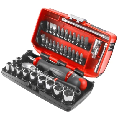 Afbeelding van Facom RL.NANO1 Compacte 1/4’’ Doppenset 6 Kant Met Ratel Stofdichte Kop