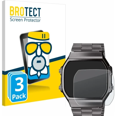 Afbeelding van BROTECT Screenprotector voor Casio A168WEGG 1BEF Folie Beschermfolie Beschermglas matte (3 Stuks)
