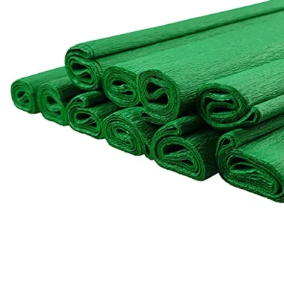 Afbeelding van Netuno 10 rollen crêpepapier, donkergroen, 200 x 50 cm, knutselpapier, crêpepapier om te knutselen, groentinten, knutselcrêpepapier, decoratieve kleurrijk