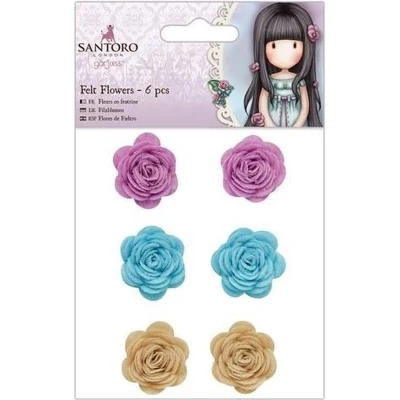 Afbeelding van Felt Flowers (6pcs) Santoro