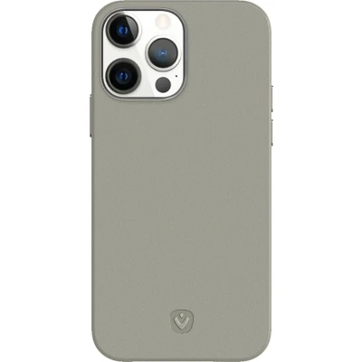 Afbeelding van Valenta Leather Back Cover Snap Luxe Apple iPhone 13 Pro Max Grey