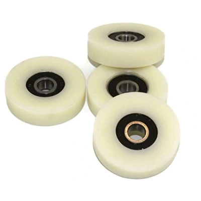 Afbeelding van Nylon polyamide wielen, 40 mm diameter, 10 breed, 8 lagers, nauwkeurig gemaakt in de EU, 4 stuks (40 8).