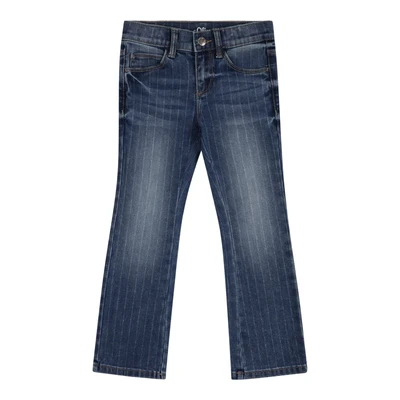 Afbeelding van s.Oliver Glitzernadelstreifen Relaxed fit jeans voor kinderen, Maat: 98xREG, Blau