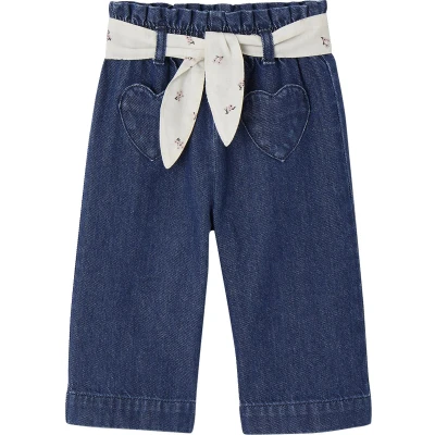 Afbeelding van Vertbaudet Wijde babyjeans met knoopriem