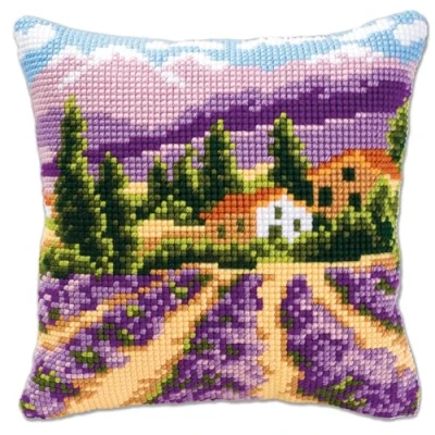 Afbeelding van Kruissteekkussen berglandschap 0008637