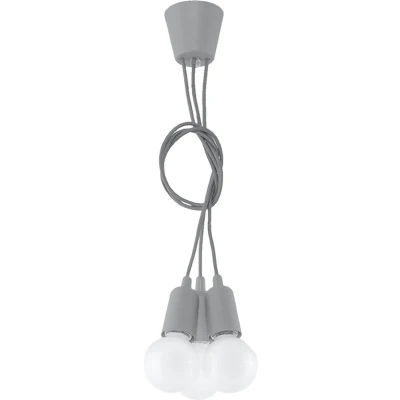 Afbeelding van Sollux Lighting Diego 3 Light Plafond Cluster Hanglamp Grijs