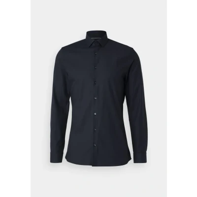 Afbeelding van OLYMP No. Six 24/Seven Dynamic Flex Super Slim Jersey shirt zwart, Effen