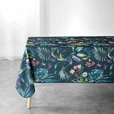 Afbeelding van douceur d&#039;intérieur, Rechthoekig tafelkleed (150 x 240 cm) fairy smaragd, polyester bedrukt