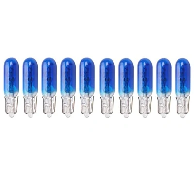 Afbeelding van W2W T5 12V 1.2W Auto Halogeenlamp Instrument Lichten Dashboard Bulb Interieur Licht Styling 10Pcs,Blauw